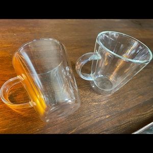 Insulated double walled Boden Glass coffee cups.